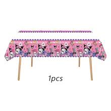 Sanrio 88pcs Sanrio Kuromi Party Supplies,Included Birthday Banner,Hanging Vortex, Plates,Napkins,Tablecloth,Paper Cup,For Kuromi Decorations,Kuromi Birthday Party Decorations,Kuromi Party Decorations