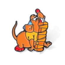 Disney Disney Cute Interesting Cheese-Carrying Mouse Brooch Creative Ratatouille Cooking Mouse Pin Backpack Accessory, School Supplies,Back To School