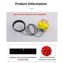 1 个腕部减压球 - 弹力强，质地光滑 - 生日、节日、愚人节、复活节的完美礼物 - 礼物、玩具、户外游戏 - 彩色 - 查看 7