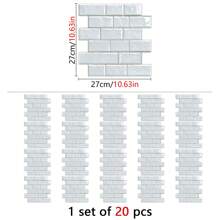 10 Peças/20 Peças/30 Peças Adesivos de azulejo 3D autoadesivos e reforçados, 27 x 27 cm Adesivos decorativos para renovação de parede doméstica, adequados para cozinha, varanda, pia, banheiro e sala de jantar Decoração de casa Decoração de parede Decoração de banheiro Papel de parede Acessórios de cozinha Itens de cozinha Decoração de cozinha Adesivos de parede Adesivo de parede