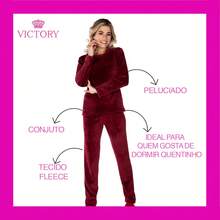 Women's Soft Winter Long Adult Fleece Pajamas Basic Simple Long Sleeve - Purple - View 2