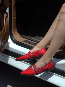 Balerinas de moda color rojo - Rojo - Ver 2