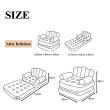 1pc Inflatable Sofa, Inflatable Camping Chair, Inflatable Slouchy Sofa, Inflatable Chair, Foldable Portable Inflatable Chair, Suitable For Living Room, Bedroom, Reading Room, Suitable For Bedroom, Balcony, Outdoor Camping, Easy Storage And Portable, Leisure And Entertainment, Dormitory, Can Be Used As Mattress - Multicolor - View 10