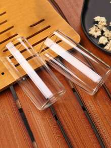 6 pezzi Bicchieri in vetro borosilicato trasparente da 250ml, resistenti al calore, semplici e dritti, adatti per bevande, succhi, birra, cocktail, per uso domestico, bar, ristoranti, feste di Natale e altre occasioni, articoli pratici e di alta qualità, facili da pulire, per elevare lo stile e brindare.