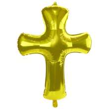 6 sztuk zestawów balonów foliowych w kształcie krzyża na komunię świętą, odpowiednich na pierwszą komunię świętą, dekoracje na przyjęcia z okazji chrztu, dekoracje na chrzest, balony na chrzest