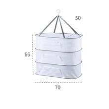 1 pieza Tendedero plegable para uso al aire libre, deshidratador de alimentos multiusos de poliéster con tapa, jaula de malla colgante portátil para pescado, verduras, sin necesidad de electricidad, seguro para el contacto con alimentos - Multicolor - Ver 19