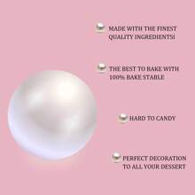1 pièce de Perles, Perles pour la décoration de gâteau en 2 tailles, Perles blanches nacrées pour la décoration de gâteau, cupcake, glace, chocolat, biscuits, célébrations, mariage, baby shower, fête