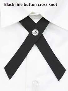 Cross Tie Collar JK Uniform Shirt, Japanese School Style Student Burgundy Bowknot