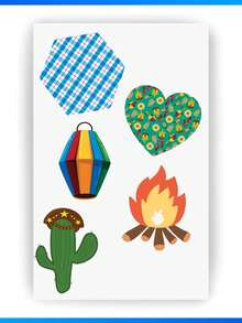 Sticker For June Festival Clothing Patchwork Patch Does Not Damage The June Festival Clothing In Cloth Guitar Bonfire - MODEL 1 - View 6