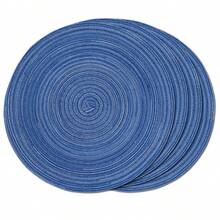 2 pezzi/4 pezzi/6 pezzi, Sottopiatto rotondo intrecciato da 15", lavabile, antiscivolo e resistente al calore, adatto per casa, pranzo, decorazione festa