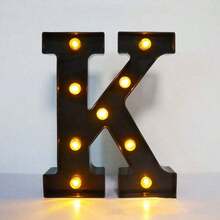 21.8cm LED Black Illuminated Letter & Number Decorative Light, Warm White, Battery Powered (Batteries Not Included), Suitable For Christmas Party Decor, Birthday Party, Baby Shower Decoration - Black - View 33