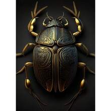 1 件动物黑金鹰狮帆布画金属海报墙艺术北欧鹿虎狼天鹅美学画客厅装饰可选框架