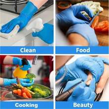 Disposable Gloves (100 PCS, Blue)