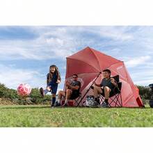 Unisex's, Multi-Purpose Sun Umbrella For Garden, Easy Folding Setup, Red, 52-Inch - Red - View 5