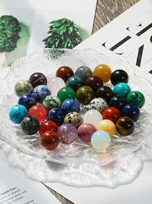 Random 1PC High Quality 20mm Multi-Material Crystal Agate Jade Gemstone Ball Ornaments, For Jewelry Making,Handmade Polishing, Home Decoration, Crystal DIY Suitable For Christmas, Valentine's Day, Mother's Day, And Graduation Ceremonies.