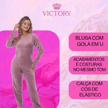Women's Soft Winter Long Adult Fleece Pajamas Basic Simple Long Sleeve - Navy Blue - View 3