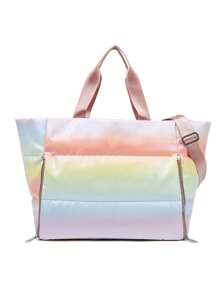1pc Women's Personalized Pearlescent Colorful Yoga Bag, Multi-Function Travel Bag Fashion Versatile Shoulder Bag, Wet And Dry Separation Fitness Bag With Large Capacity For Yoga Mat Storage, Luggage Bag For Business Trip And Travel, Embroidered Custom Letter Bag, Multi-Functional Portable Handbag And Carry-On Bag, Gift For Family, Friends, Mother, Can Be Used As Mother's Day, Valentine's Day, Nurse's Day, Christmas, Birthday Gifts