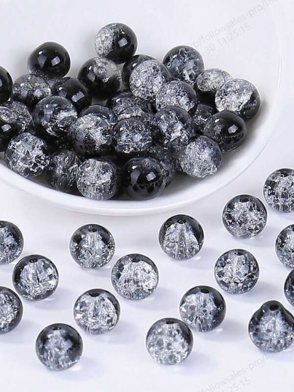 80 peças/200 peças por caixa/500 peças por caixa, contas de vidro simples e brilhantes de 8 mm/10 mm para fazer pulseiras e colares faça você mesmo