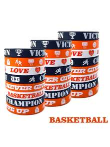 Nothing Is Impossible, Exceed Your Expectations Inspirational Silicone Wristband, Suitable For Fitness, Workout, Sports, Basketball, Weightlifting, Team Sports - Multicolor - View 9