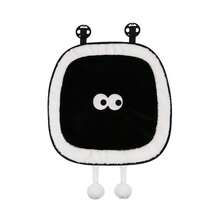 1件装汽车座椅垫黑色大眼睛长毛可爱汽车座椅垫温暖防滑舒适汽车座椅保护套也可用作椅垫可爱大眼睛怪物汽车颈枕毛茸茸可爱汽车腰枕 - 黑色 - 查看 12