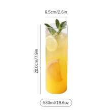 1pc Collins Glass, Japanese-Style Tall & High Juice Fizzy Water Iced Coffee Cup, Suitable For Restaurants And Bars - Transparent - View 15