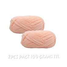 2Pcs 5-Ply Cotton Yarn Suitable For DIY Knitting Bags, Scarves, Hats, Sweaters, Home Textiles, Weight 100g