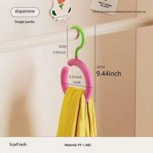 [360° Swivel] Dopamine-Free Drill Multi-Functional Hanging Rack! Scarves, Hats, Bags All-In-One Storage, Round Scarf Display Super Eye-Catching