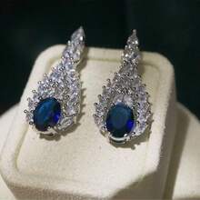 5 件女士手工奢华珠宝套装，祖母绿和水晶镀铜新娘项链、耳环、戒指、手链套装，优雅正式场合珠宝套件 - 套裝 - 查看 8