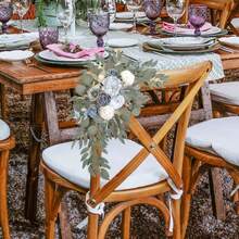 2pcs/Set Artificial Simulated Roses Wedding Decoration Flower For Wedding Birthday Holiday Party Home Festivals Indoor Outdoor Table Wall Door Window Chair Decoration Fake Flowers, Valentine's Day Decoration, Mother's Day Decoration - Màu xanh lam - Xem 2