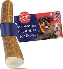 Devil Dog Pet Co. Elk Antlers Dogs, Medium 5+, 1 Pack, Grade A Long Lasting Chew Aggressive Chewers, Premium USA Naturally Shed Antler – Healthy, No Odor, Durable Dog Chew - 全套 - 加大尺寸 - 1 包 - 查看 7