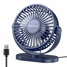 Ventilador de escritorio de verano, ventilador portátil USB con inclinación de 360°, ventilador personal plegable con 3 velocidades, ultra silencioso, ventilador de mesa para estudiantes, dormitorio, pequeño ventilador de enfriamiento y refrigerador de aire