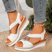Women's Platform Sandals, Fashionable One-Piece Thick Sole High Heels, Comfortable Beach Shoes For Summer