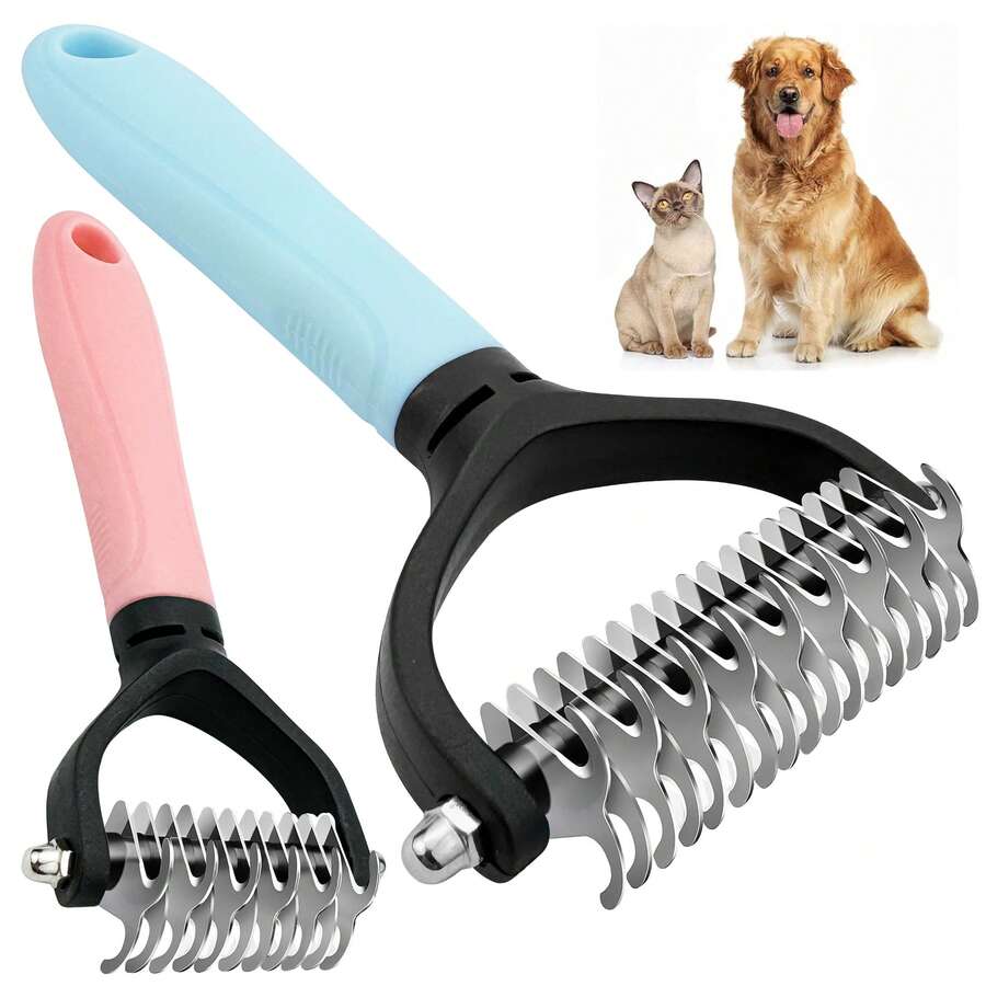 1 pièce Brosse de toilettage pour animaux de compagnie, outil de démêlage pour chiens et chats, retrait d'un seul clic du sous-poil lâche, outil de toilettage pour animaux de compagnie