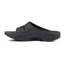 OOFOS Sandalias deslizantes de recuperación Oofos Ooahh 1100BLK para hombre, talla US 13, color negro