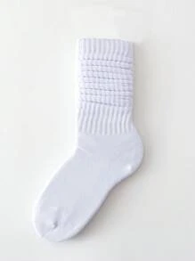 1 Pair/5 Pairs/6 Pairs Women Fashionable Bubble Design Crew Socks, Comfortable, Breathable, Classic Campus Style