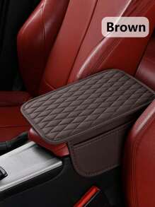 1pc Fashion Center Console Armrest Box Mat, Universal Car Armrest Cover, Car Interior Storage Pad