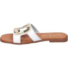 LRK | Sandali aperti da donna LRK – Sandali piatti con dettagli – Sandali estivi slip-on – Sandali in pelle – Slip-on – Eleganti – Alla moda – Comodi e versatili – Alta qualità – Modello 5565 - Bianco - Visualizzare 4