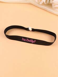 1pc Customized Personalized Leg Chain For Women, Can Customize Letter, Name, Body Decoration, Fashion Sexy Lingerie Accessory Metal Ring Letter Heart Print Leg Chain - Black - View 3