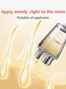 1pc Clear Oil Comb, Multi-Functional Scalp Massager, Suitable For Serum, Nutrition Liquid, Conditioner, Essential Oil, Accurately Deliver Liquid Or Oil To Hair Roots. ,Hair Styling Tools