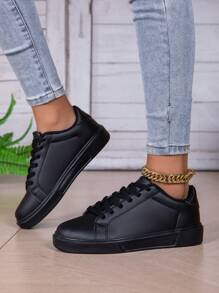 Chaussures pour couple de la taille 36 à 45, chaussures casual pour femmes et chaussures de sport pour hommes, chaussures plates confortables à lacets avec semelle souple pour hommes, chaussures légères et respirantes pour un port quotidien