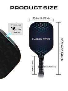 Racket Custom Name Or Team Name White Letters Broken Honeycomb Passion 16mm Kimchi Ball Paddle Fiberglass Surface High Grit And Rotating One-Piece Infinity Sports Racket Gift - Multicolor - View 6