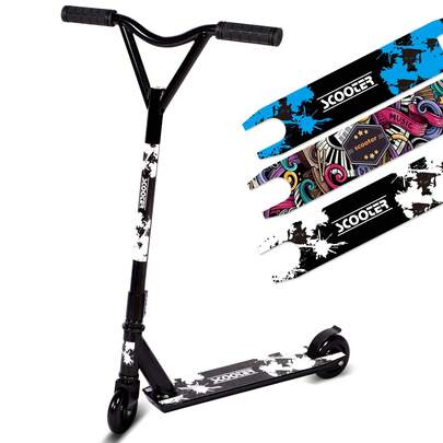 Stunt Scooter, Street Trick Scooter With 100mm PU Wheels ABEC-5 Bearings, Beginner Level Kick Scooter, Freestyle Stunt Scooter