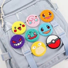 Set de 4 insignias de metal estilo anime Pika Genger - Prendedor de hierro, insignia coleccionable, decoración para bolsas - Para fans de anime y manga, regalo único para coleccionistas
