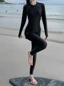 4pcs Long Sleeve And Long Pants Beach Diving Suit Set