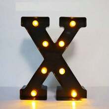 21.8cm LED Black Illuminated Letter & Number Decorative Light, Warm White, Battery Powered (Batteries Not Included), Suitable For Christmas Party Decor, Birthday Party, Baby Shower Decoration - Black - View 20