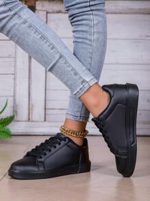 Chaussures pour couple de la taille 36 à 45, chaussures casual pour femmes et chaussures de sport pour hommes, chaussures plates confortables à lacets avec semelle souple pour hommes, chaussures légères et respirantes pour un port quotidien