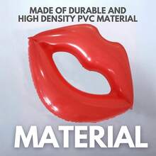 1pc Inflatable Lips Shaped Swimming Ring, Suitable For Water Sports, Pool Party Fun, Floating Water - Multicolor - View 7