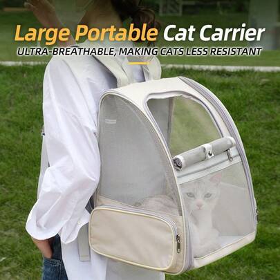 Cat Bag Portable Pet Bag For Carrying Cats, Non-Deformed Cat Schoolbag, Large Capacity Dog ​​Bag, Breathable Double-Shoulder Cat Backpack Cat Carrier Cat Backpack Bike Trailer