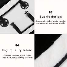 1件装汽车座椅垫黑色大眼睛长毛可爱汽车座椅垫温暖防滑舒适汽车座椅保护套也可用作椅垫可爱大眼睛怪物汽车颈枕毛茸茸可爱汽车腰枕 - 黑色 - 查看 7