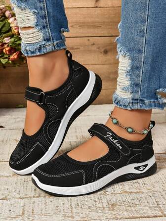 Nuove scarpe da donna casual sportive per la primavera/estate, con fiori ricamati, fondo morbido antiscivolo, in tessuto traspirante a rete, stile versatile estivo